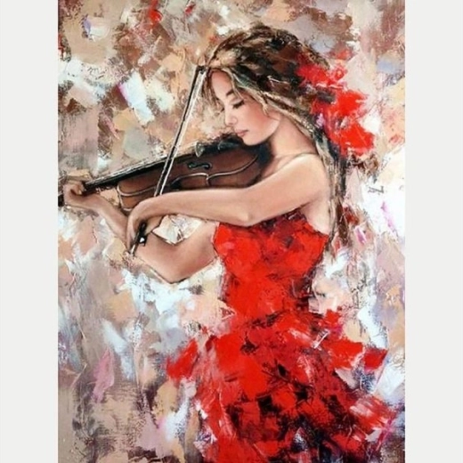 Peinture diamant – jeu au violon 30 × 40 cm