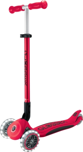 Globber Elite Lights – trottinette enfant à trois roues rouge