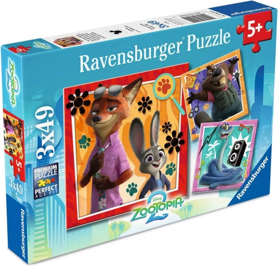 Puzzle RAVENSBURGER Zootopie : Mésto zvířat 3×49 pièces