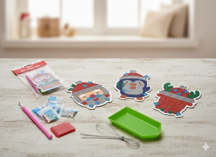 Coffret de peinture diamant DIY de Noël – assortiment de décorations