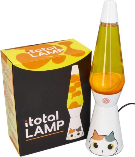 Lampe à lave chat blanc