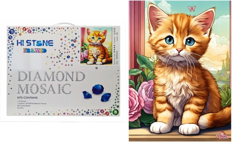 Mosaïque diamant – chaton