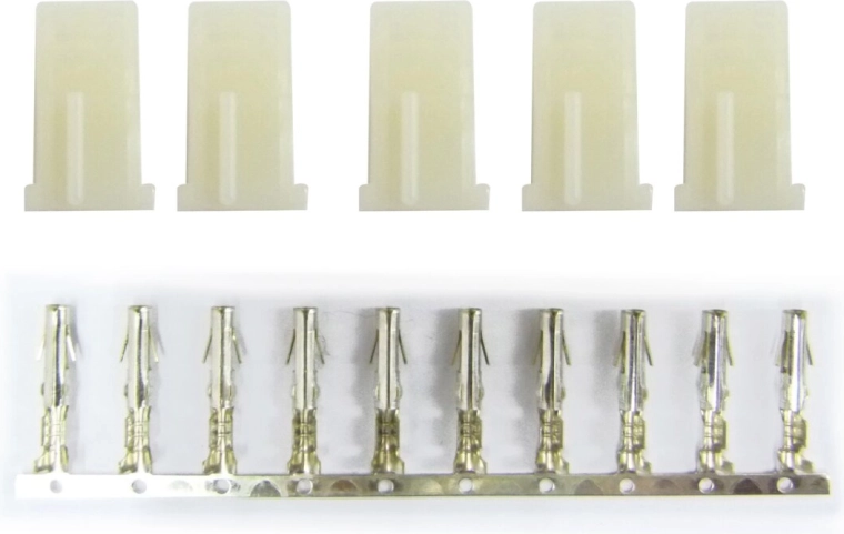Connecteurs femelles AMP blancs, 100 pièces