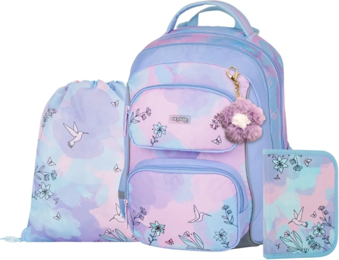 Ensemble scolaire 3 pièces OXY Jumper Colibri – sac à dos, trousse et sac de sport