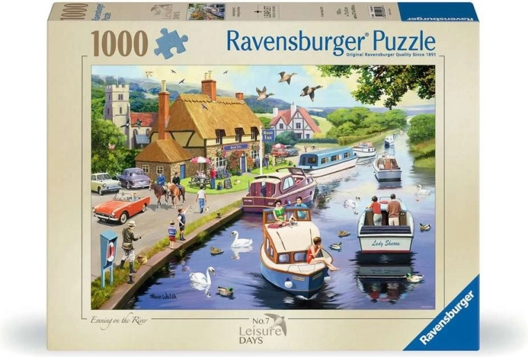 Puzzle Ravensburger Leisure Days n° 7 : Soirée au bord de la rivière, 1000 pièces