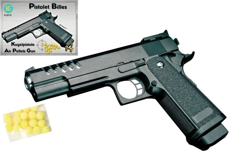 Pistolet à billes avec chargeur 22 cm - 1 pièce