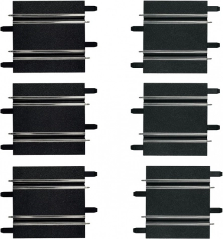 Lignes droites 100/114 mm pour circuits Carrera GO!!!, GO!!! Plus et Digital 143 (6 pcs)