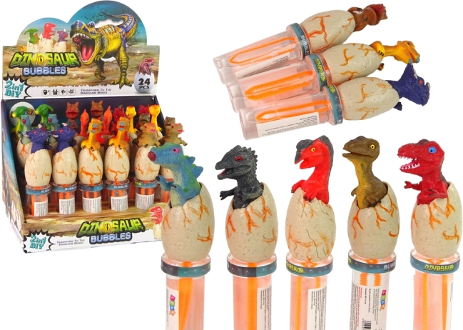 Bulles de savon avec dinosaures 18 cm – couleurs assorties
