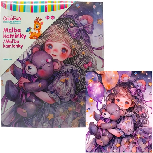 Peinture diamant – ourson d’anniversaire 27 × 33 cm