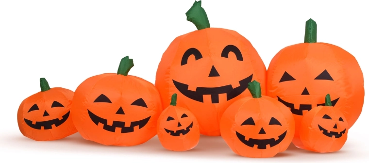 Citrouille d’Halloween gonflable avec éclairage LED de 230 cm