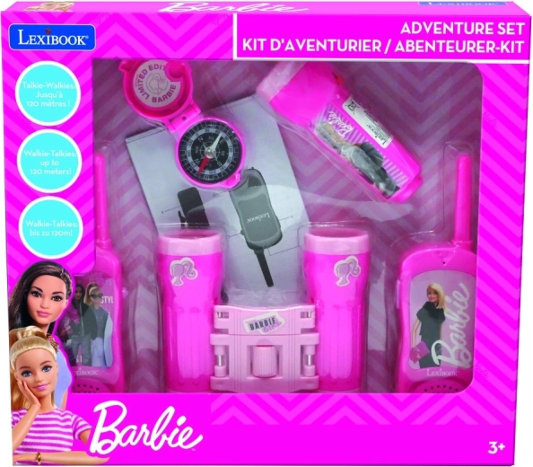 Set d’aventure Barbie avec talkies-walkies, jumelles, lampe torche et boussole