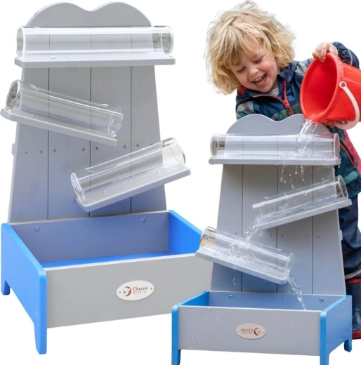 Classic World cascade d’eau en bois avec tubes et réservoir