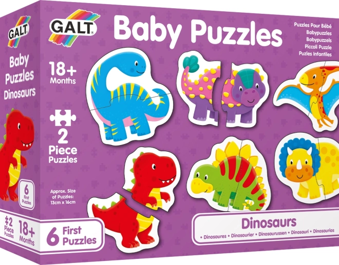 Baby puzzle dinosaures 6×2 pièces GALT