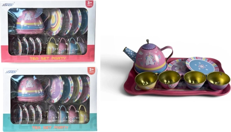 Service à thé coloré pour enfants avec motif licorne