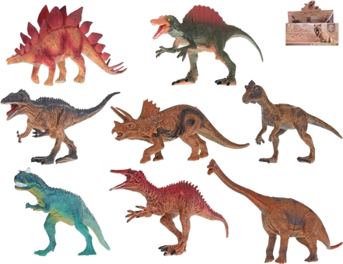 Set de dinosaures 14–17 cm – figurines plastiques réalistes (8 pcs)