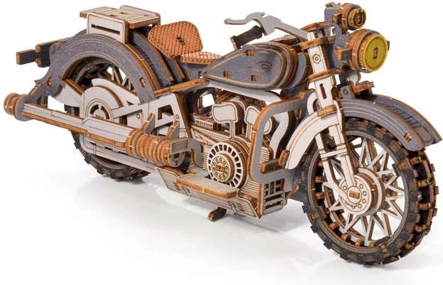 Little Story puzzle 3D en bois moto Comanche grise