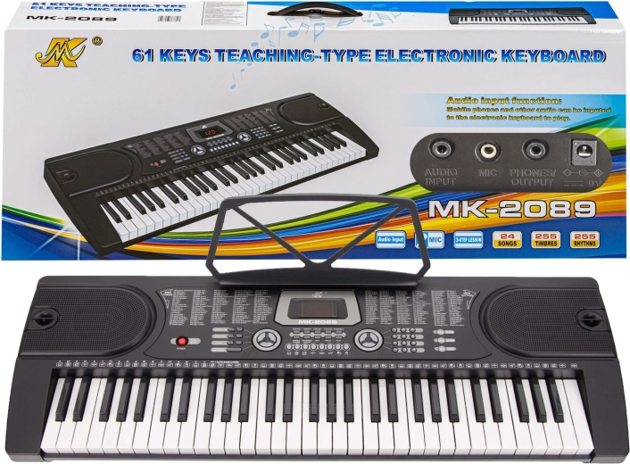 Orgue électronique à clavier MK-2089 avec 61 touches et adaptateur