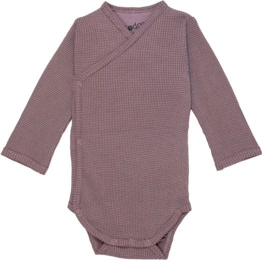 Body bébé hydrofil en coton gaufré Lodger à manches longues Ciumbelle Rose, taille 62