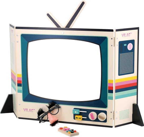 Théâtre en bois Vilac – télévision rétro