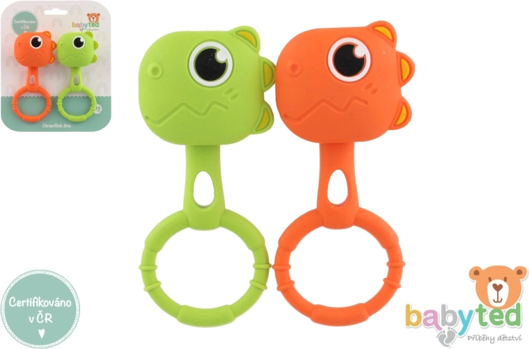 hochets et anneaux de dentition en silicone dino 2 pcs BABYTED
