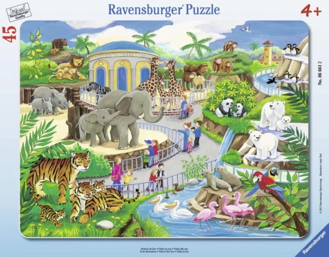 Puzzle Ravensburger Visite au zoo 45 pièces