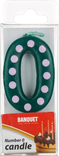 Bougie d’anniversaire chiffre 0 MY PARTY 5 × 3 cm