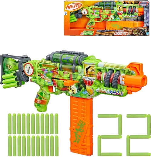 Blaster Hasbro Nerf Zombie Corrupter avec 22 fléchettes