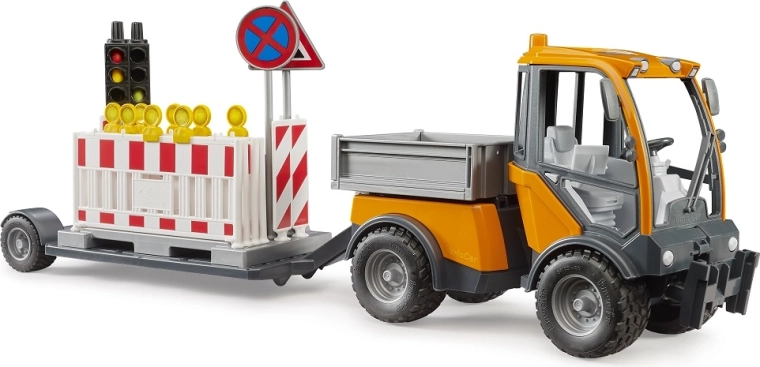 Bruder VarioCar avec plateau et remorque de sécurité routière