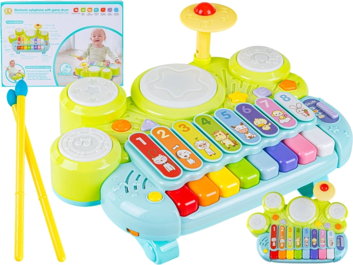 Petit piano musical pour enfants avec percussions et xylophone