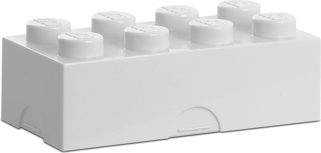 Boîte à goûter Lego blanche