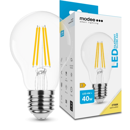 Modee Smart Lighting ampoule LED à filament Globe E27 4 W blanc chaud