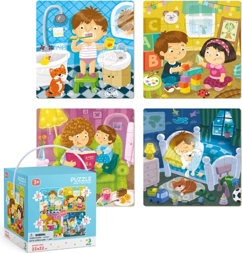 Puzzle 4-en-1 Ma journée