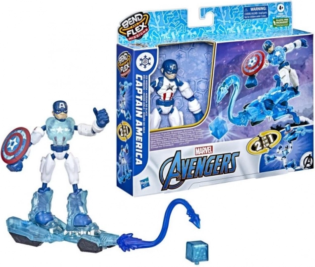 Avengers Bend and Flex figurines d’action avec véhicule transformable 15 cm