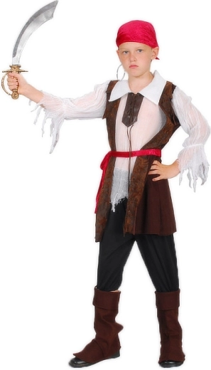 Costume de carnaval pirate pour enfants taille M (120–130 cm) - 1 pièce
