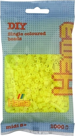 Perles à repasser Hama Midi transparentes jaune clair 1000 pcs