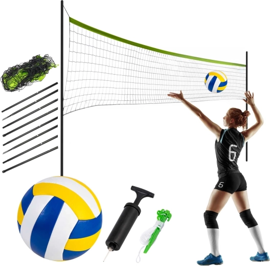 Filet avec support pour volley-ball et badminton Neo-Sport 570 cm