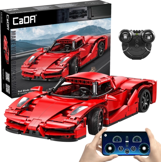 Kit de construction CaDA RC voiture de sport Red Blade, 32 cm, 405 pièces, Dual Mode