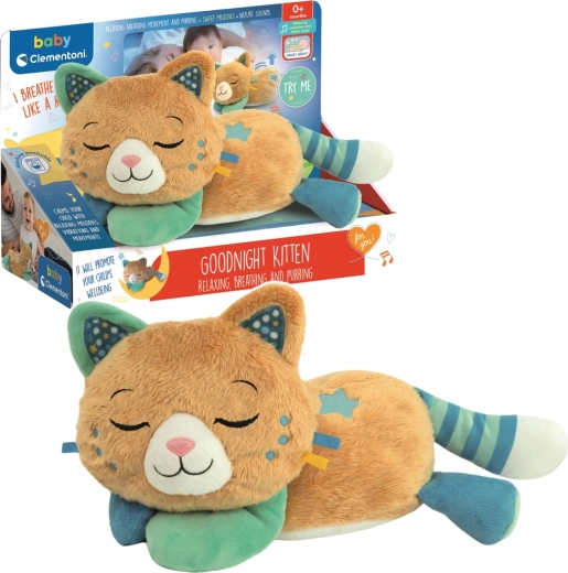 Chat ronronnant Morfeusz jouet en peluche CLEMENTONI