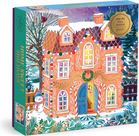 Puzzle carrés métallisés GALISON Douces fêtes, 500 pièces