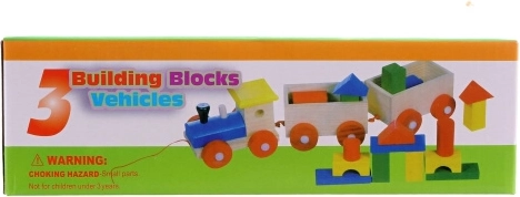 Train en bois à tirer avec cubes