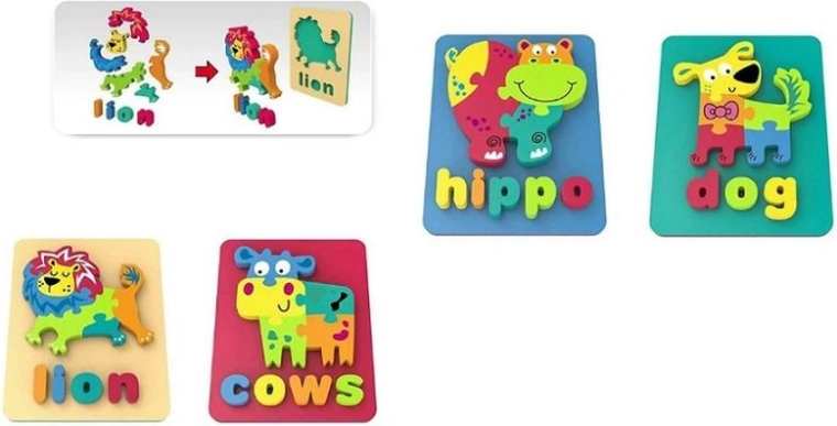 Puzzle en mousse pour enfants – 12 pcs en présentoir de vente