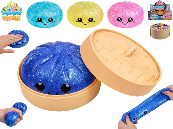 Jouet anti-stress squishy dumpling Sugar 9 cm (assortiment de couleurs)