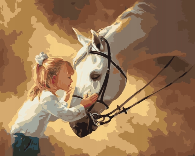 Norimpex Peinture par numéros Cheval avec pouliche 40 × 50 cm