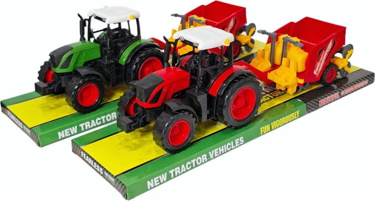 Tracteur avec épandeur attelé