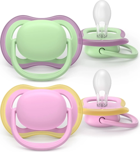 Philips Avent sucette Ultra Air, rose et verte, 6–18 mois, 2 pcs