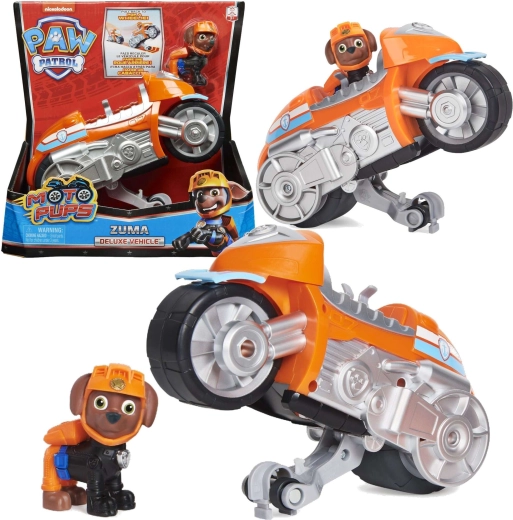 Paw Patrol Moto Pups Zuma – figurine et moto Deluxe de Spin Master