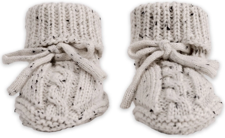 Chaussons tricotés Lodger knit cable ground 0–6 mois