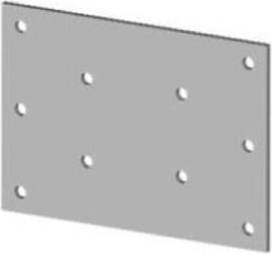 Plaque d’assemblage 70 × 70 mm acier galvanisé
