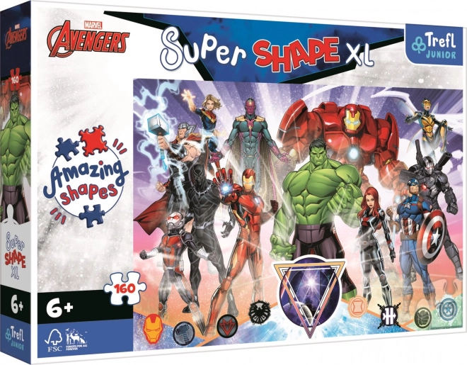 Puzzle 160 pièces XL Super Shape Avengers Courage