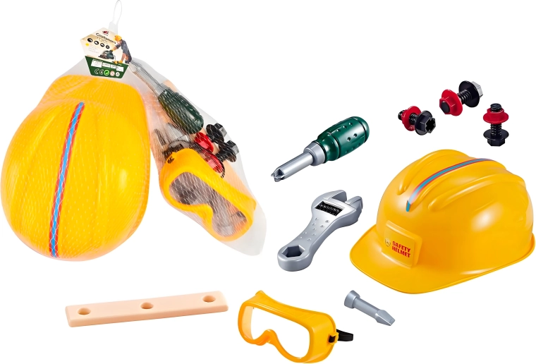 Set d’outils pour enfants avec casque de protection Sparkys
